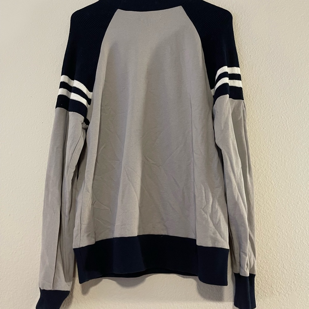 Cable Stitch Color Block Pullover Sweatshirt - image 2